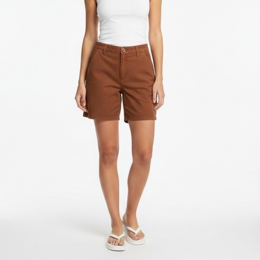 NWT Aritzia Sundeh Jaden 7" Shorts Womens 0 Minimalist Neutral Earthy Fall Retro